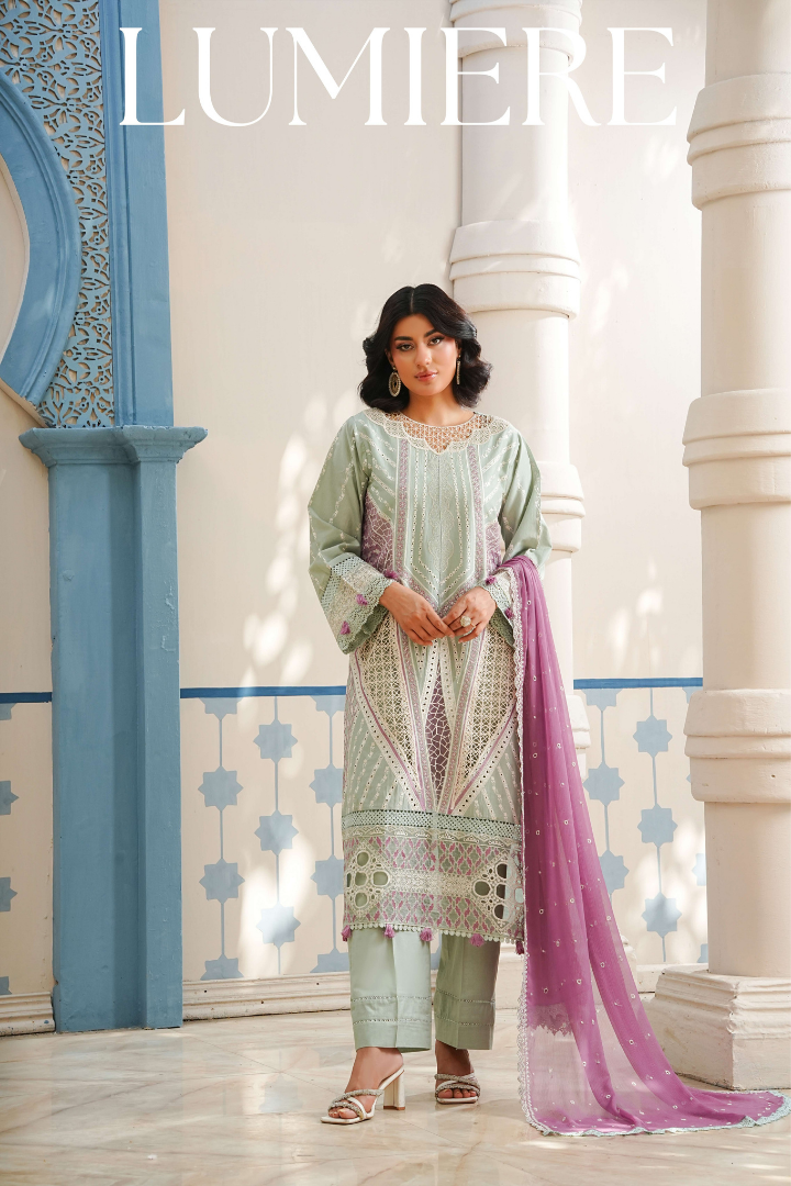 Shaanse Luxury Cotton Lumiere Drop-1 Ready to Wear Collection 2026 | Light Green