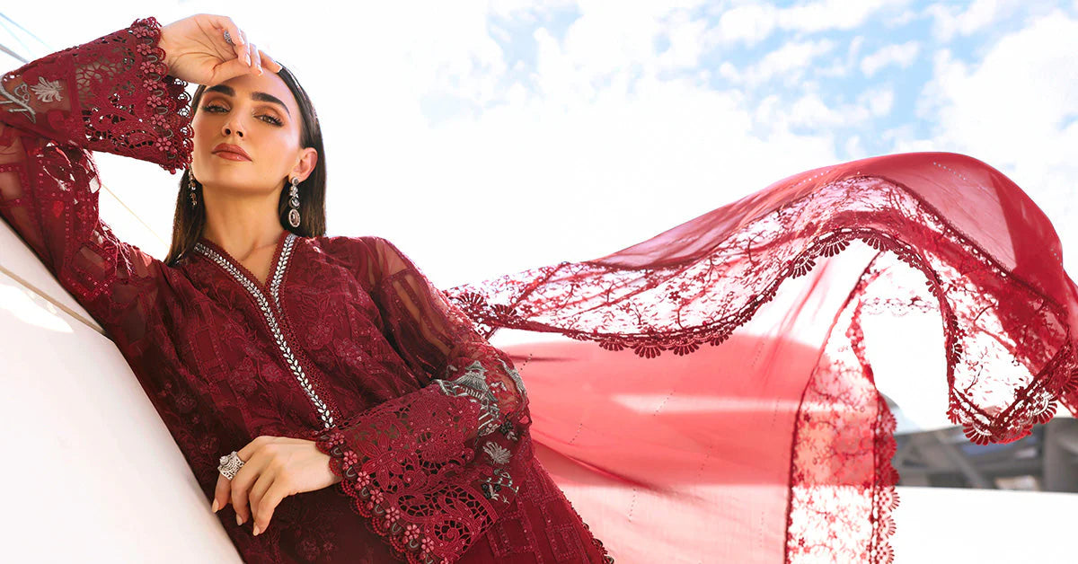 Maria B Luxury Lawn 3PCS Unstitched Collection 2026 | 7A - Mirha Fashion