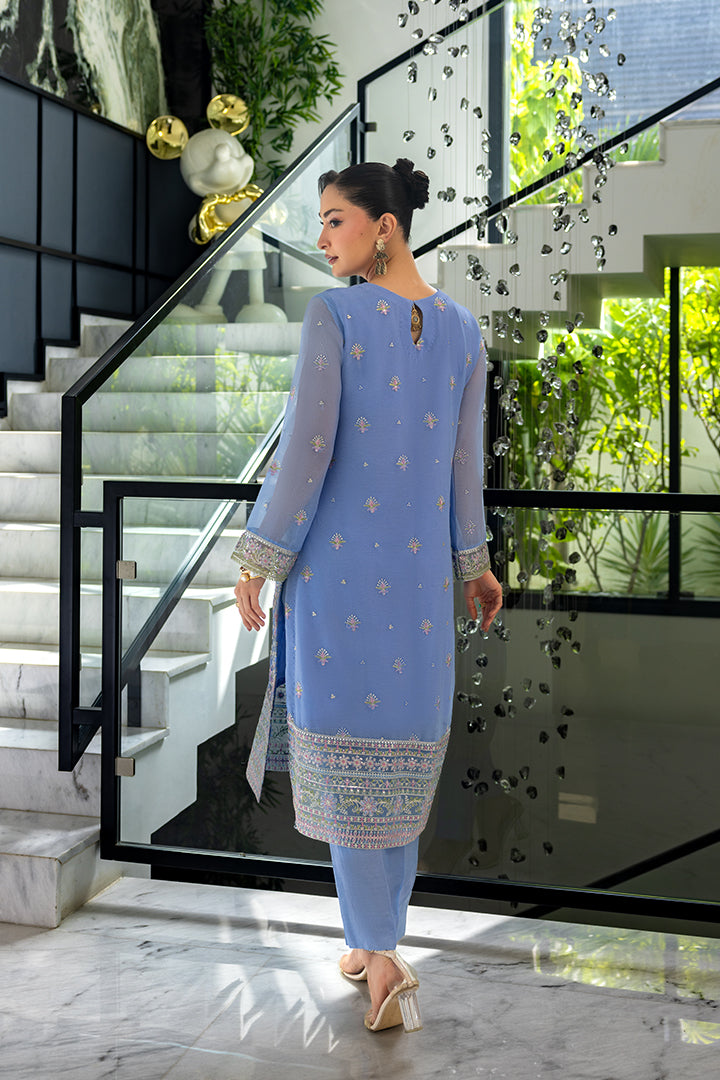 Manahil Lakhani Luminara Unstitched Chiffon Collection |Azura