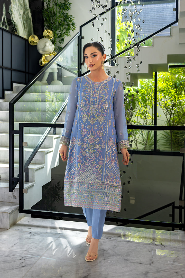 Manahil Lakhani Luminara Unstitched Chiffon Collection |Azura