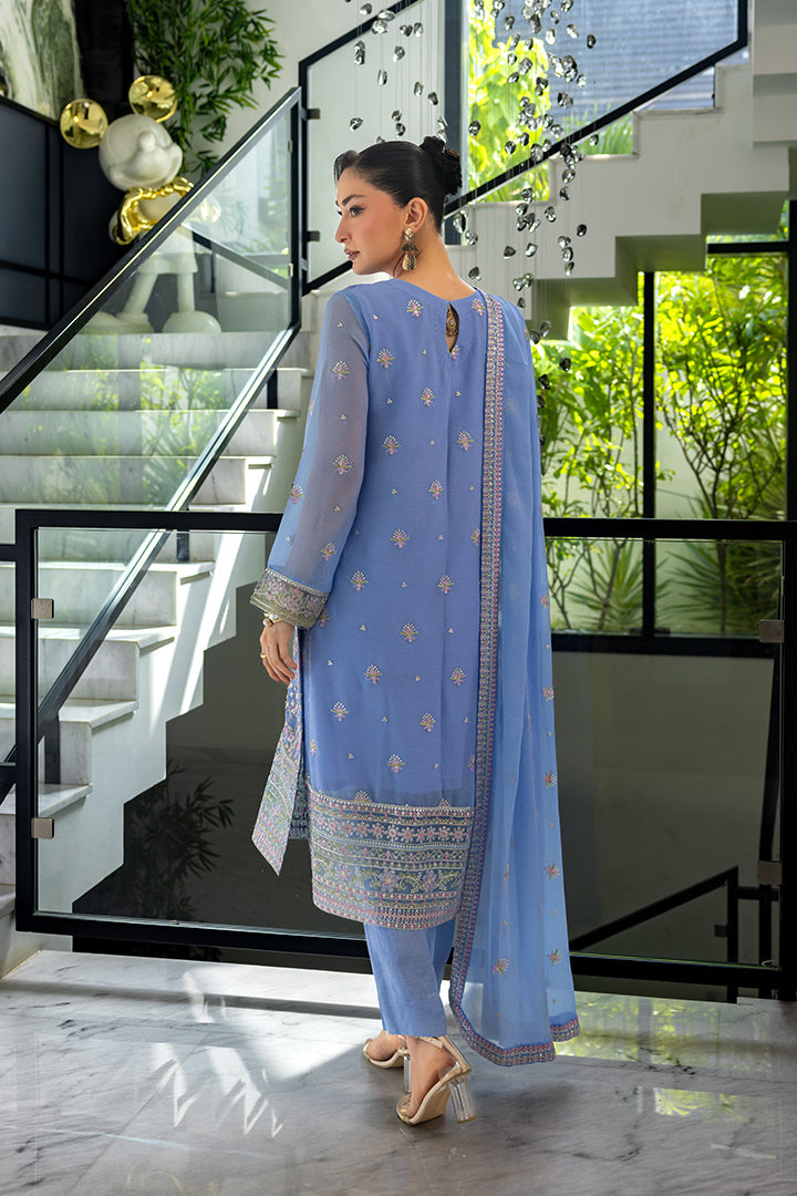 Manahil Lakhani Luminara Unstitched Chiffon Collection |Azura