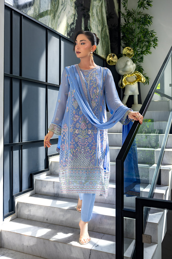 Manahil Lakhani Luminara Unstitched Chiffon Collection |Azura