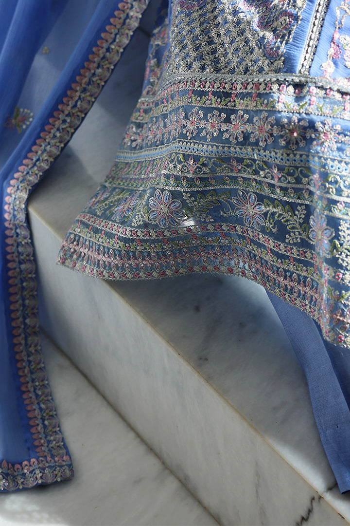 Manahil Lakhani Luminara Unstitched Chiffon Collection |Azura