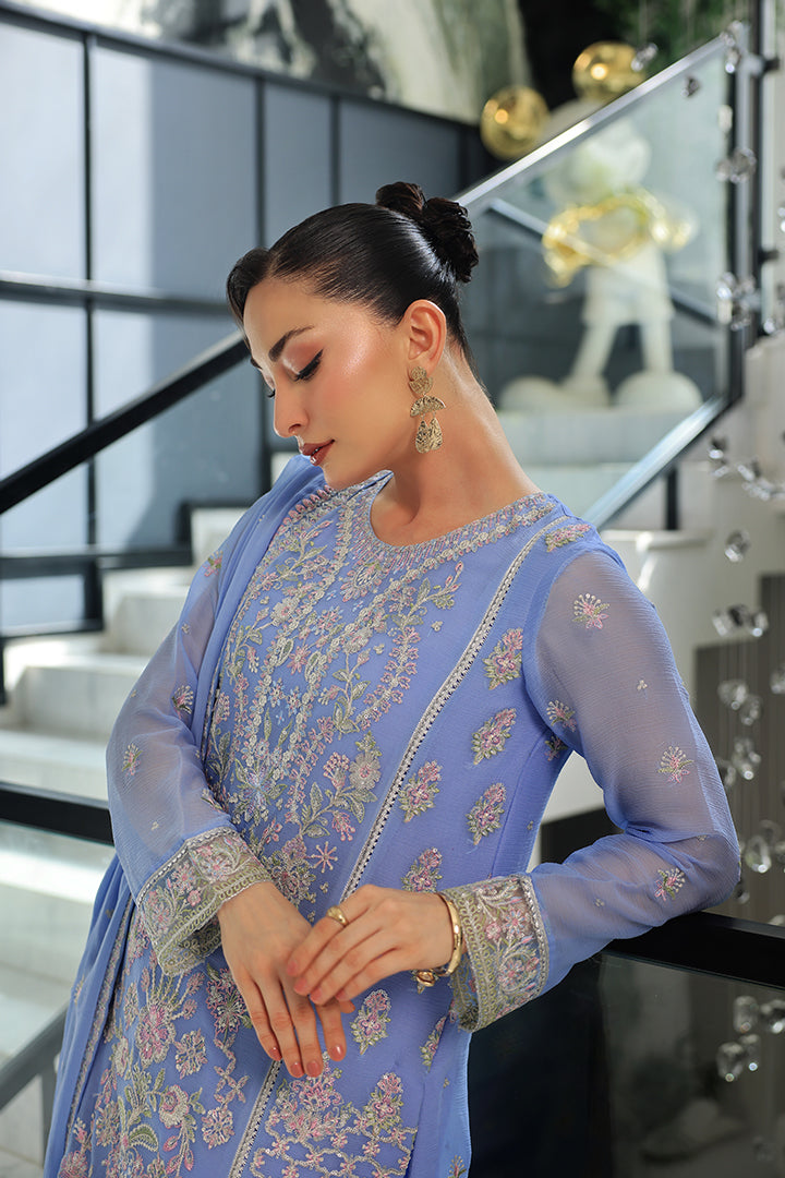 Manahil Lakhani Luminara Unstitched Chiffon Collection |Azura