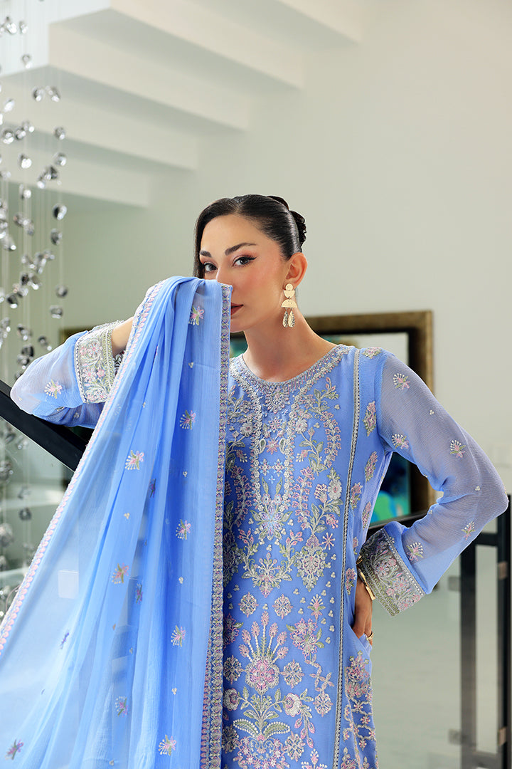 Manahil Lakhani Luminara Unstitched Chiffon Collection |Azura