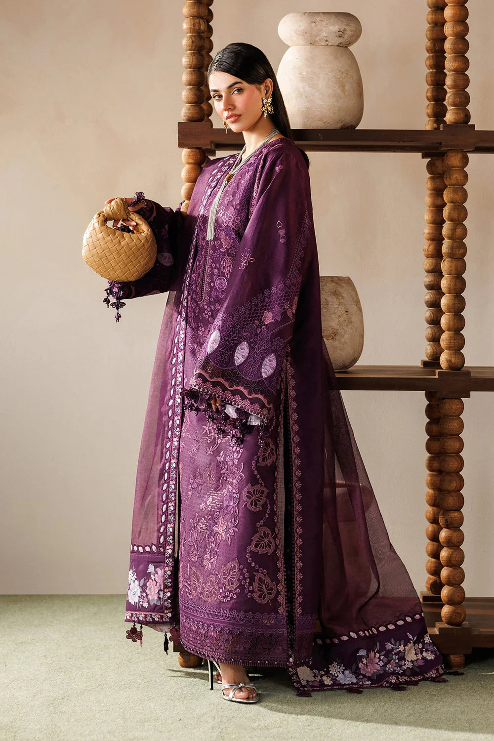 Baroque Eid Luxury Lawn Unstitched Collection 2026 | EL26-D02 - Mirha Fashion