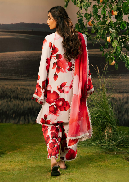 Maria B. MBasic Fall 2025 Collection – 3 Piece Unstitched Suit | 01B