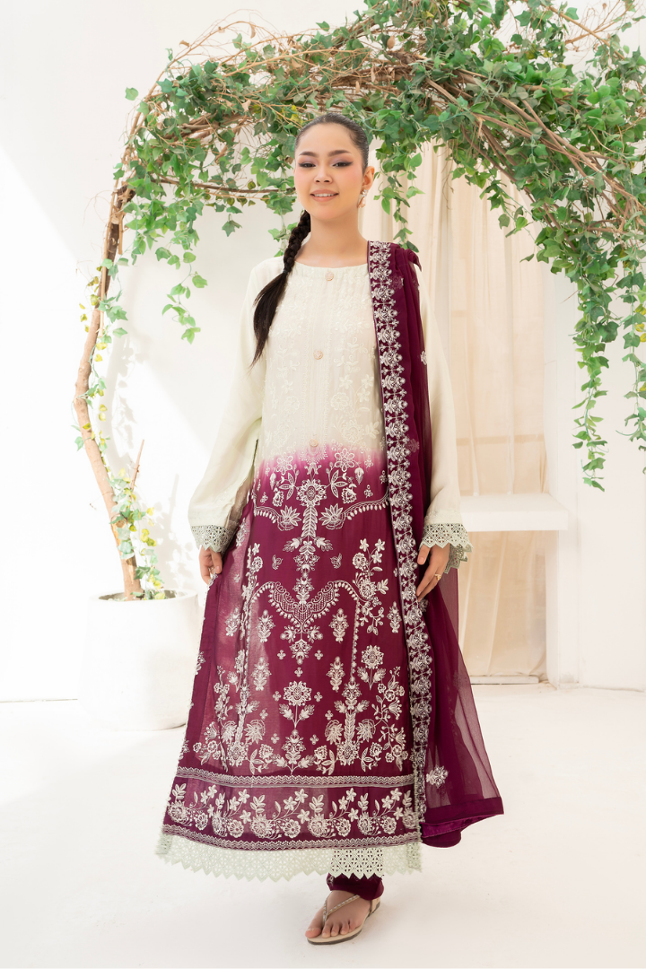 Shaanse Luxury Ombre Silk Ready to Wear Collection 2026 | Pista Green