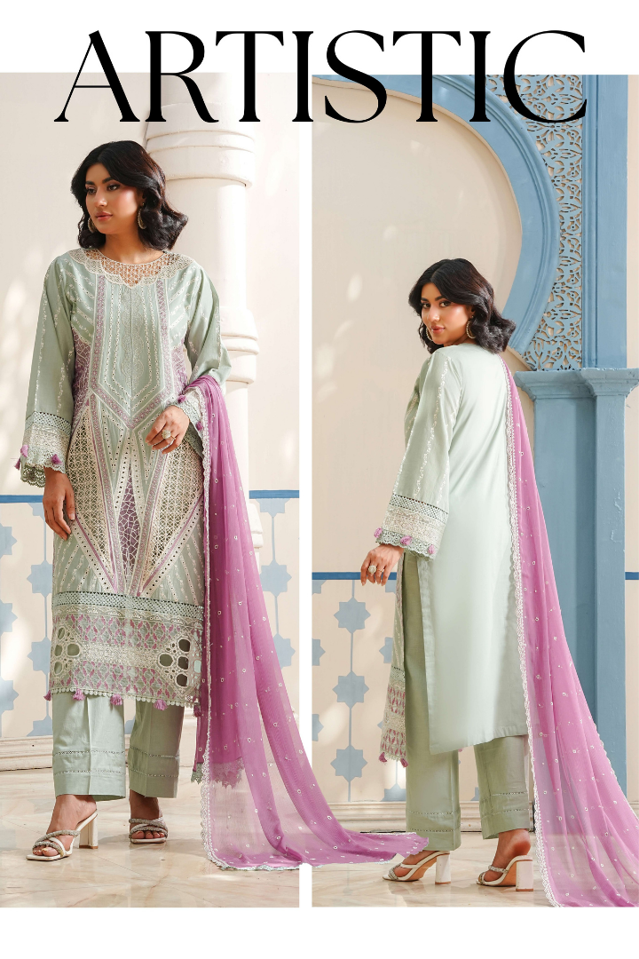 Shaanse Luxury Cotton Lumiere Drop-1 Ready to Wear Collection 2026 | Light Green
