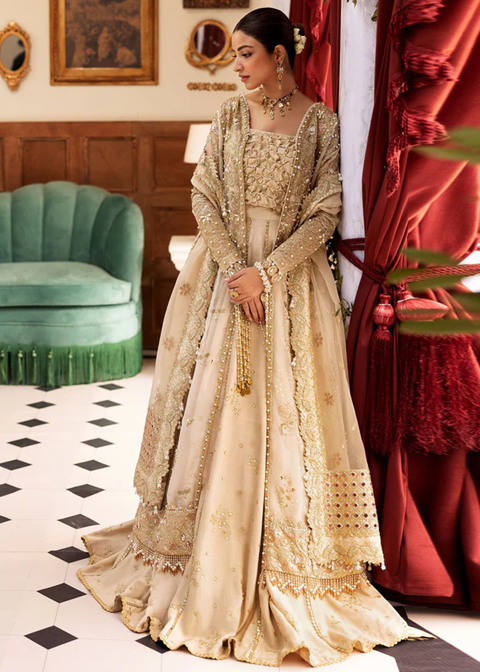 Sadaf Fawad Khan Siraa Festive 3 PCS Unstitched | IVORY CELESTE