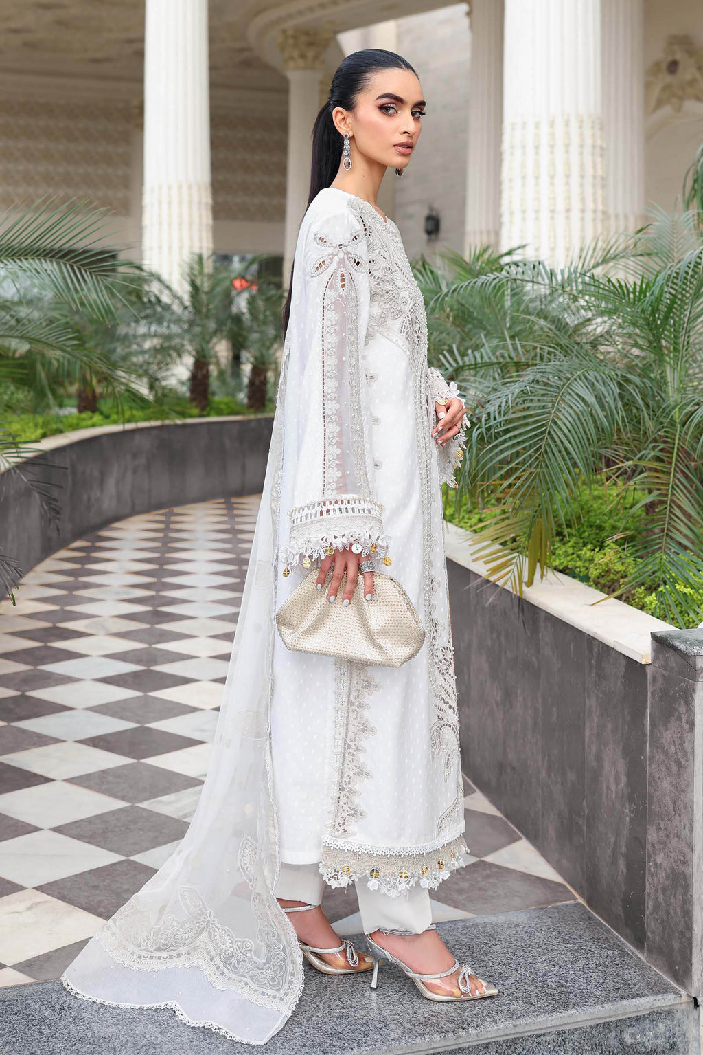 Maria B Luxury Lawn Eid Vol-26 Unstitched Collection 2026 | D01 - Mirha Fashion
