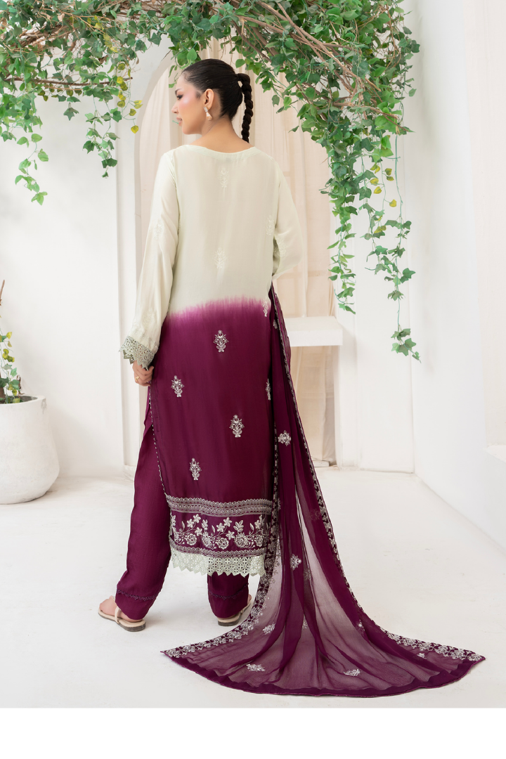 Shaanse Luxury Ombre Silk Ready to Wear Collection 2026 | Pista Green