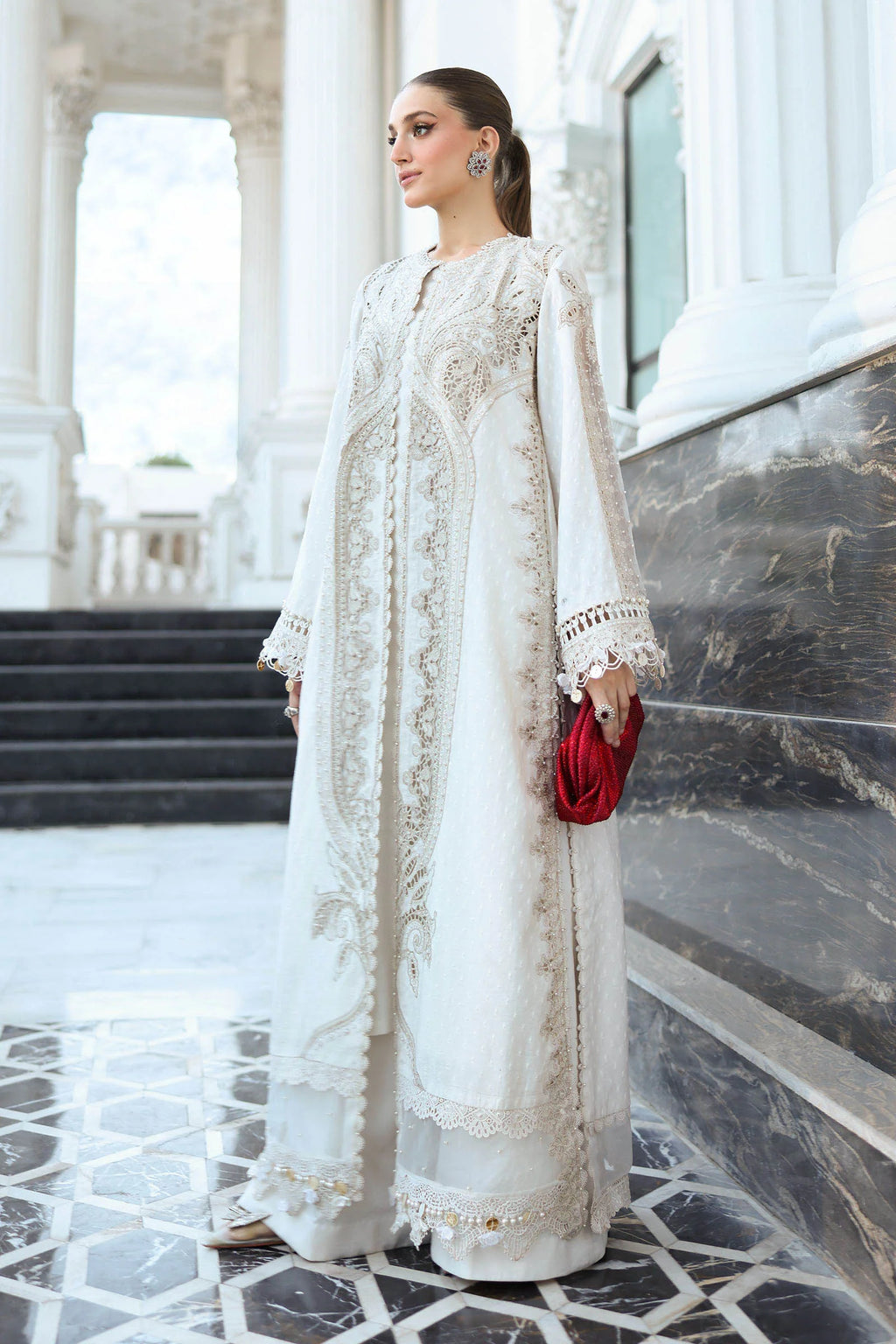 Maria B Luxury Lawn Eid Vol-26 Unstitched Collection 2026 | D01 - Mirha Fashion