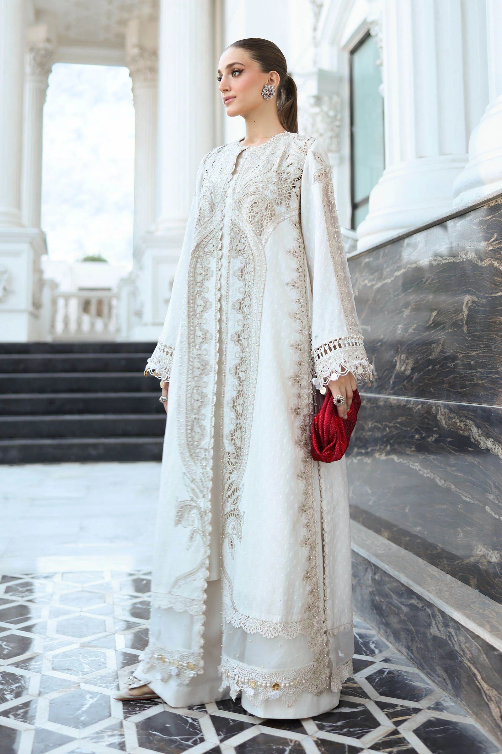Maria B Luxury Lawn Eid Vol-26 Unstitched Collection 2026 | D01 - Mirha Fashion