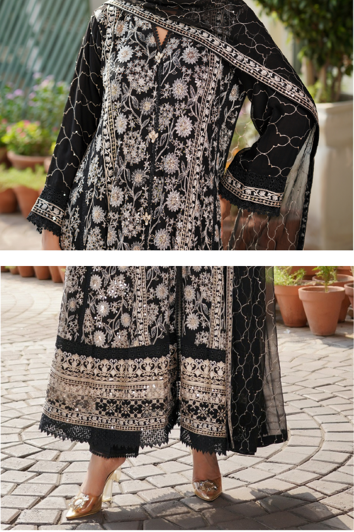 Agha Noor Luxury Gowns Afsanay Ready to Wear Collection | Black