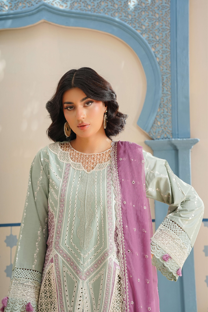 Shaanse Luxury Cotton Lumiere Drop-1 Ready to Wear Collection 2026 | Light Green