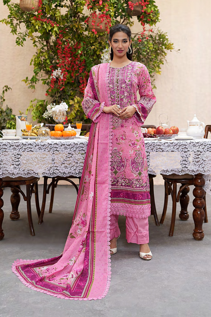 Shaanse Khuwab Vol-2 Ready To Wear Emb Cotton Collection 2026 | Pink - Mirha Fashion