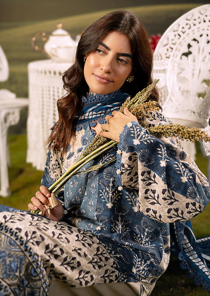 Maria B. MBasic Fall 2025 Collection – 3 Piece Unstitched Suit | 02A