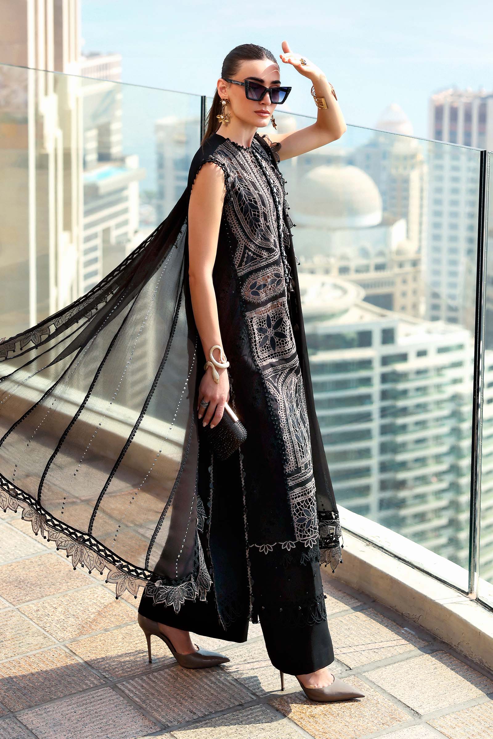 Maria B Luxury Lawn 3PCS Unstitched Collection 2026 | 8B - Mirha Fashion