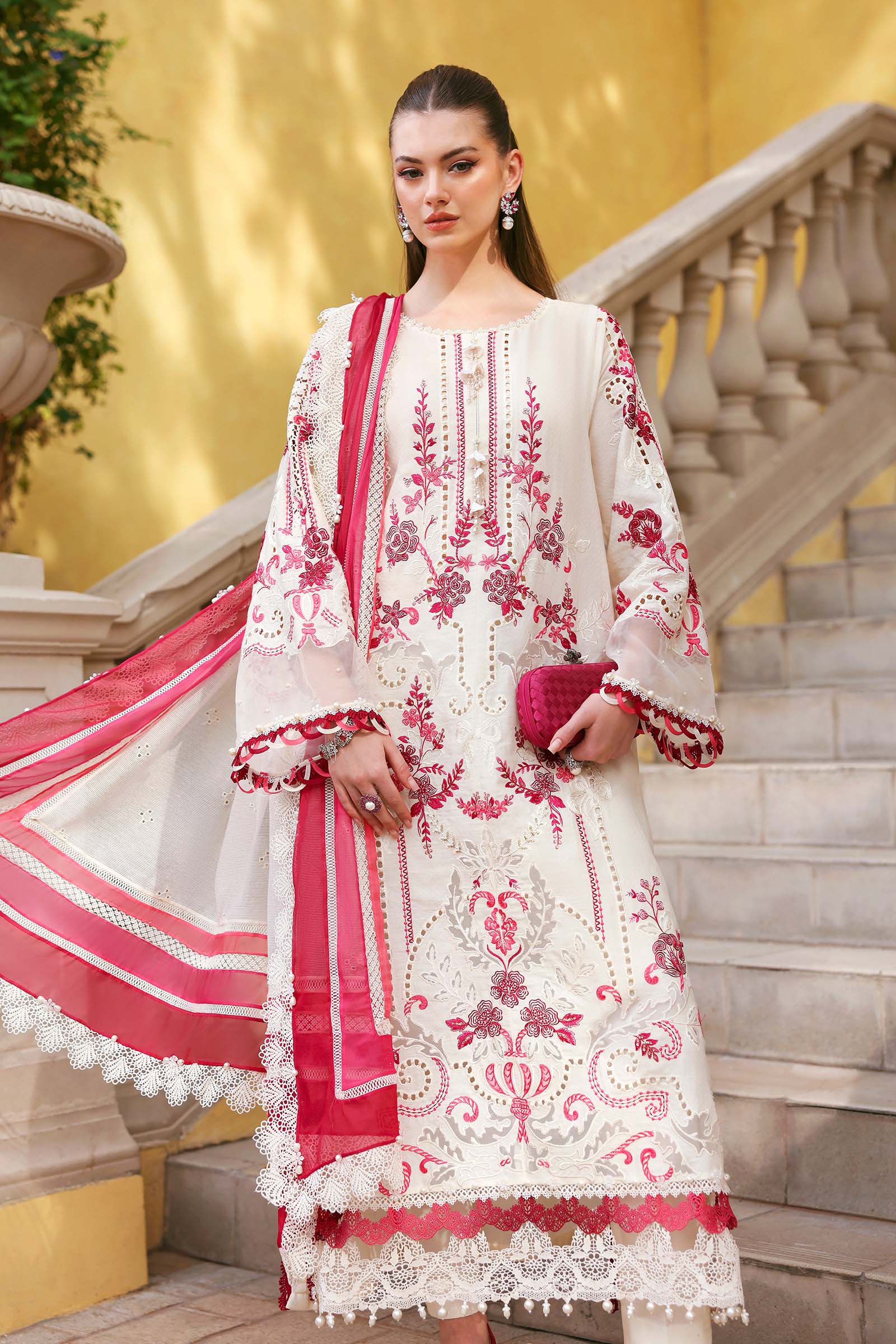 Maria B Luxury Lawn 3PCS Unstitched Collection 2026 | 9A - Mirha Fashion