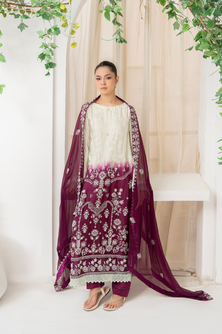 Shaanse Luxury Ombre Silk Ready to Wear Collection 2026 | Pista Green