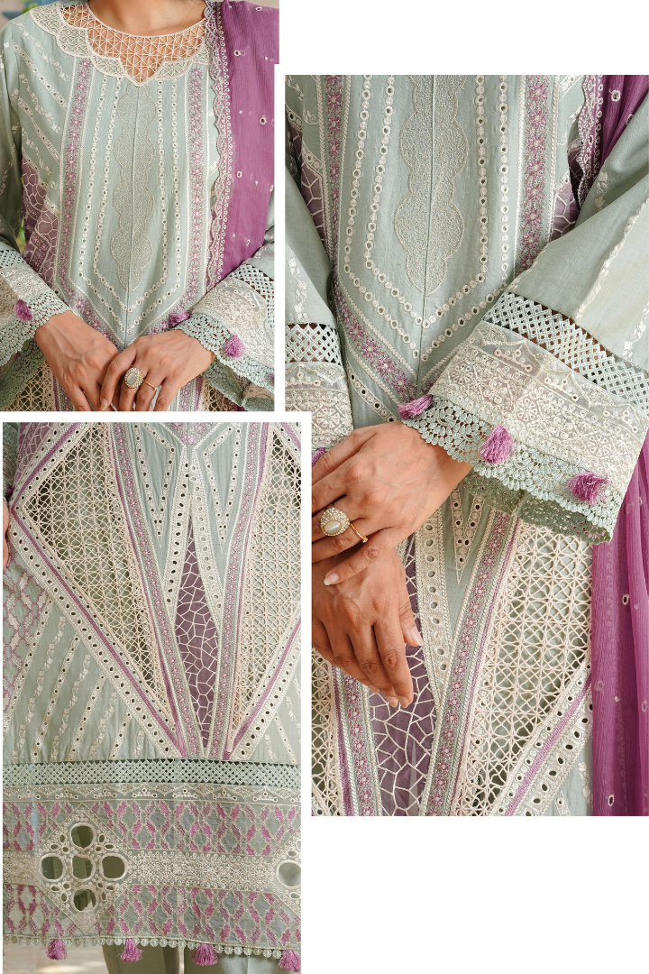 Shaanse Luxury Cotton Lumiere Drop-1 Ready to Wear Collection 2026 | Light Green