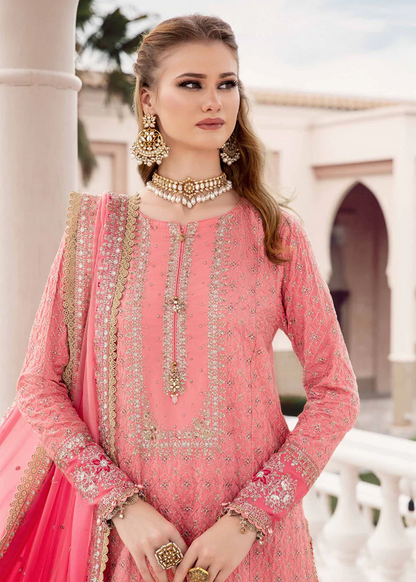 MARIA B. UNSTITCHED EMBROIDERED SATEEN COLLECTION 2024 | D-01 - CST