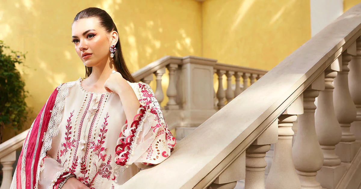 Maria B Luxury Lawn 3PCS Unstitched Collection 2026 | 9A - Mirha Fashion