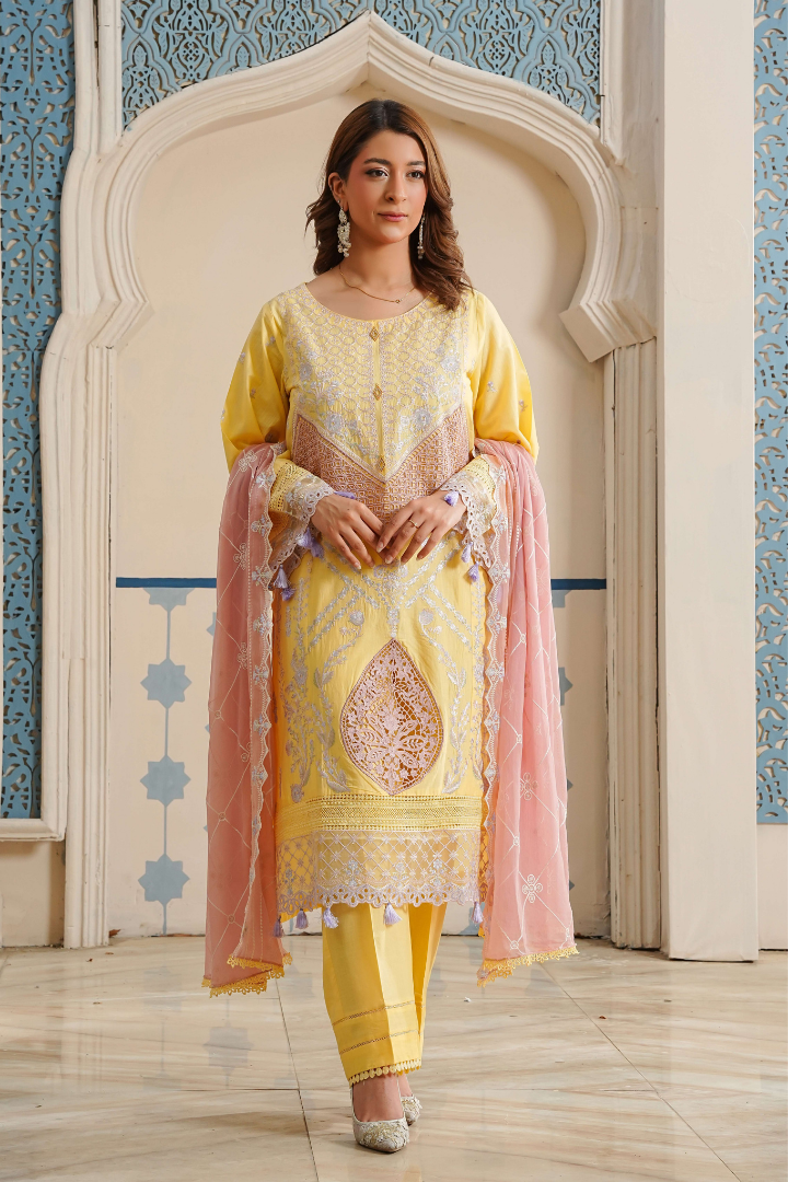 Shaanse Luxury Cotton Lumiere Drop-1 Ready to Wear Collection 2026 | Yellow