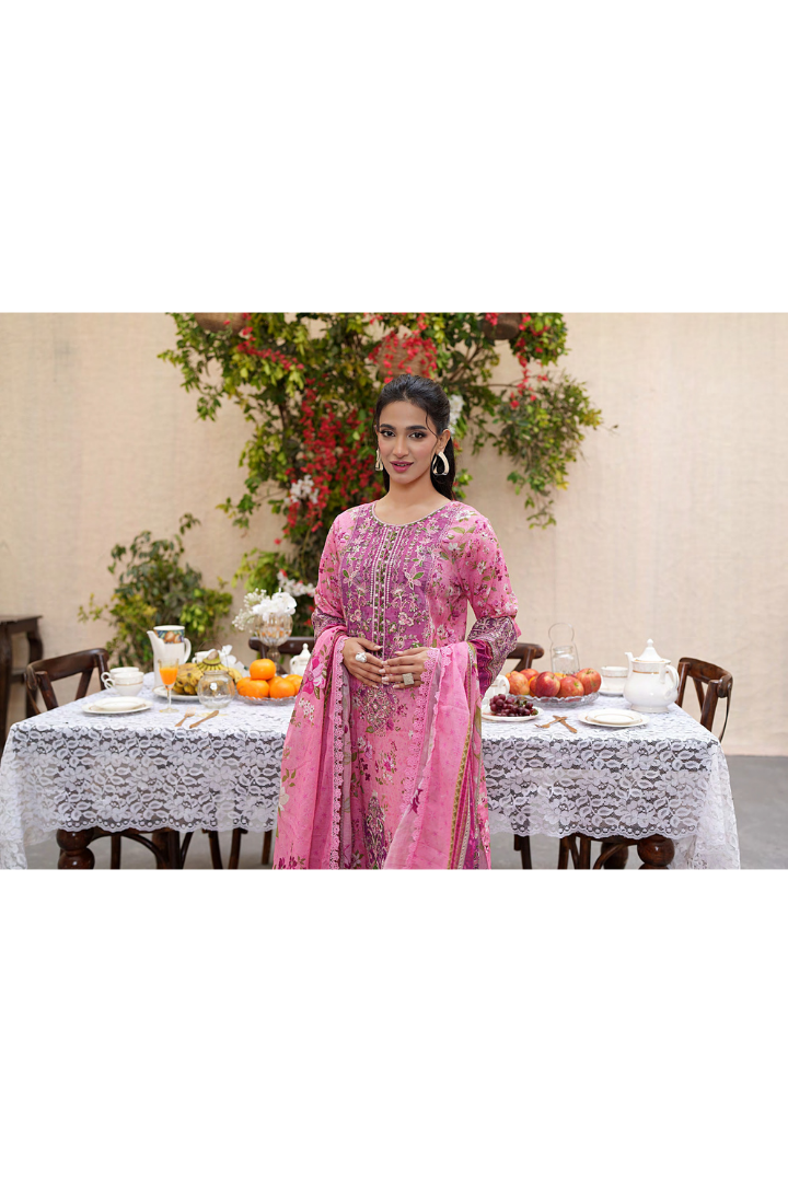 Shaanse Khuwab Vol-2 Ready To Wear Emb Cotton Collection 2026 | Pink - Mirha Fashion