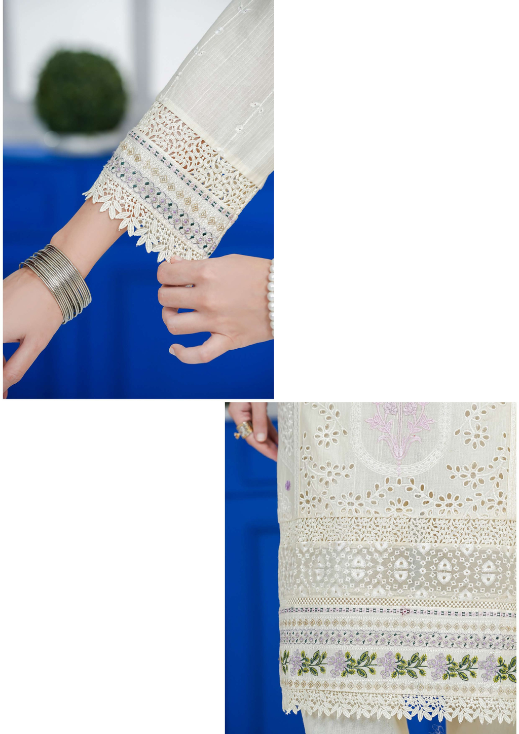 Agha Noor Cotton Ready To Wear Collection Khushi | Off White