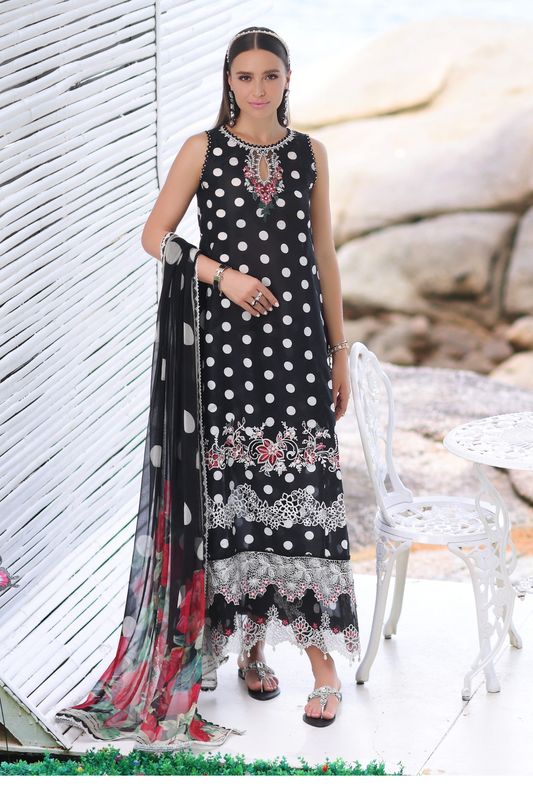 Noor by Saadia Asad Luxe Printkari Lawn 2024 | D6-A - Mirha Fashion