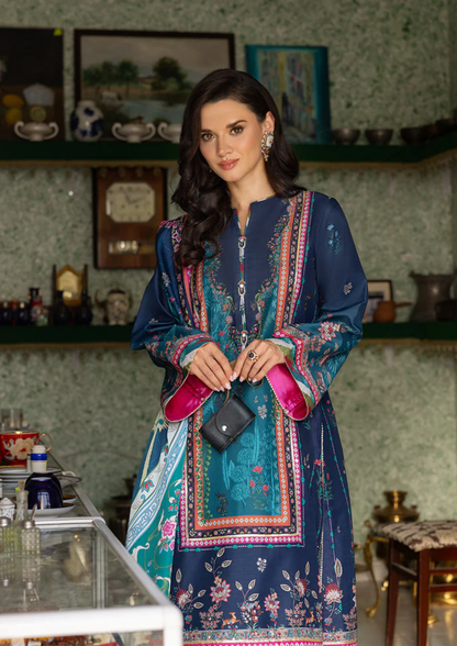 Mushq Hemline Nirvana Printed Silk Unstitched Collection | Nova Bloom