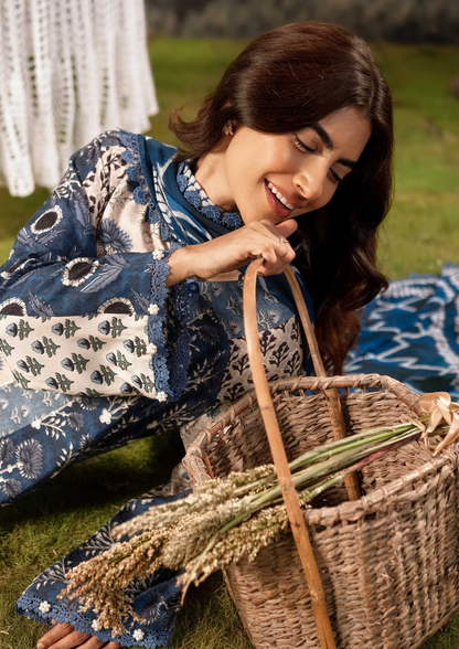 Maria B. MBasic Fall 2025 Collection – 3 Piece Unstitched Suit | 02A