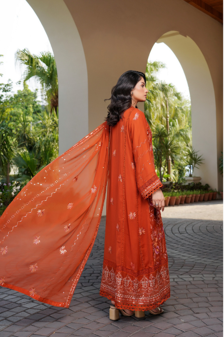Agha Noor Luxury Gowns Afsanay Ready to Wear Collection | Rust