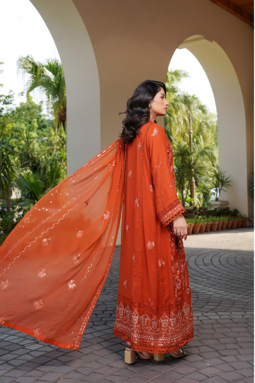 Agha Noor Luxury Gowns Afsanay Ready to Wear Collection | Rust