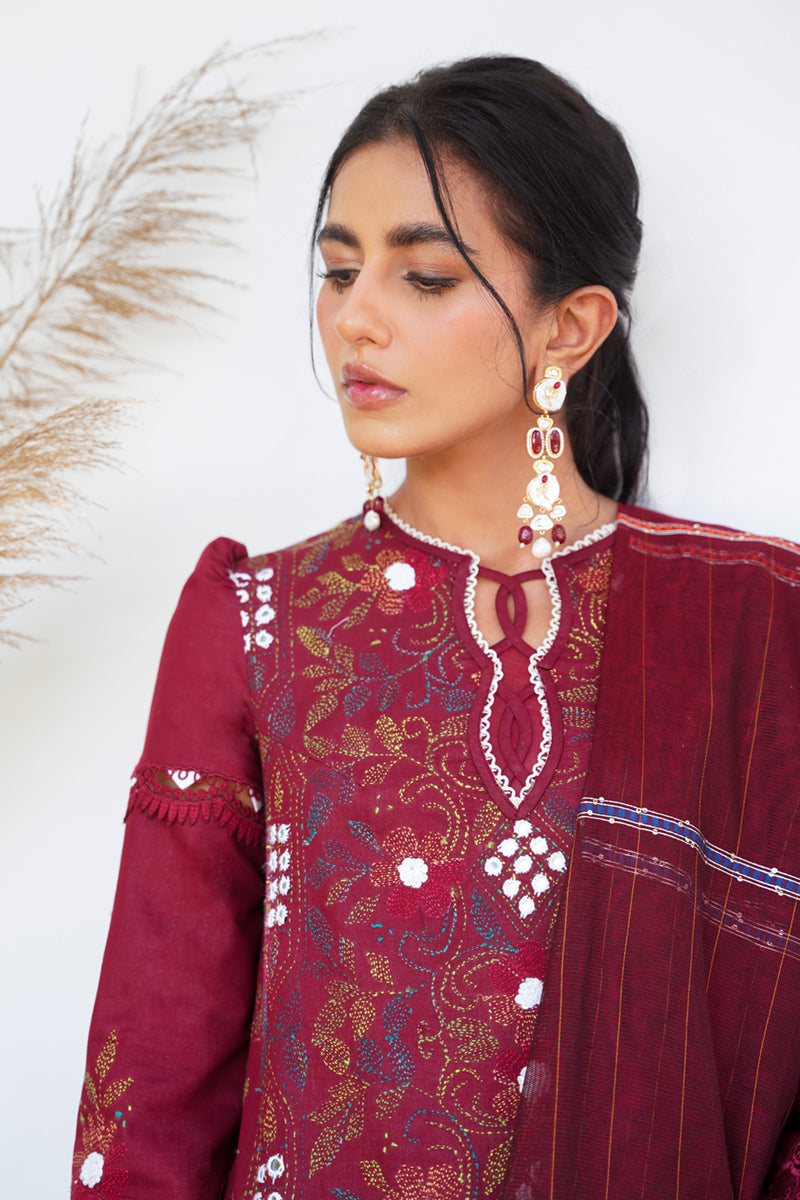 Qlinekari Lawn Collection 2023 By Qalamkari | Ruby - Mirha Fashion
