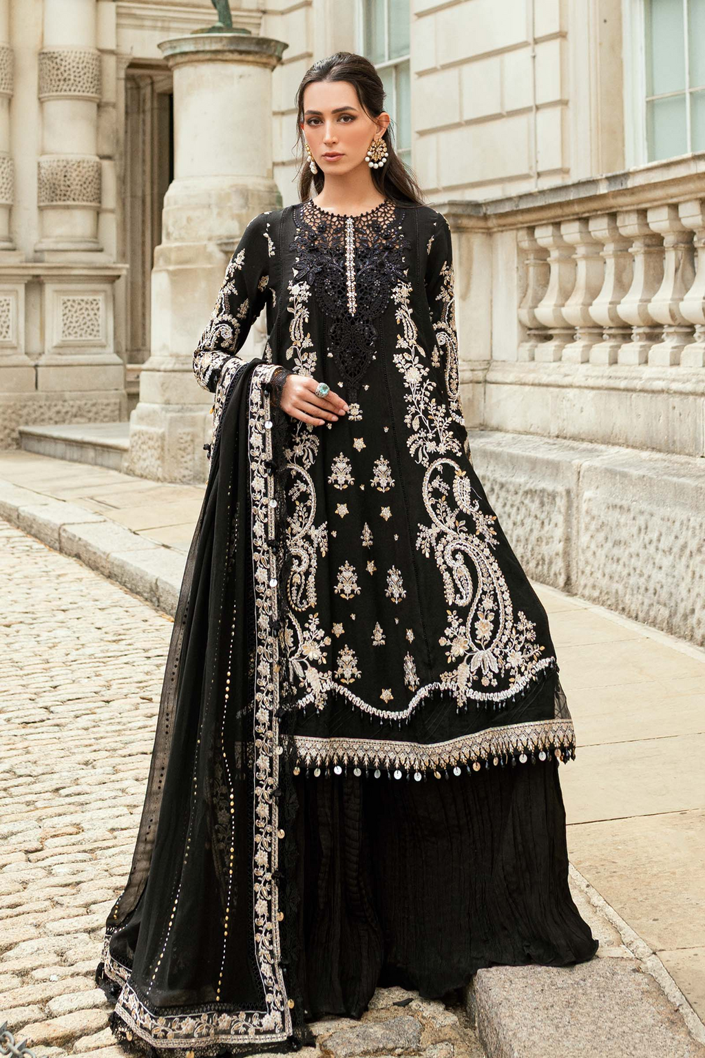Maria B Soiree 3PCS Unstitched Formals V-01 2025 | D3