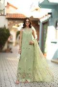 Noor By Saadia Asad Luxe Chikenkari Unstitched Collection 2026 | D3-A Pistachio - Mirha Fashion