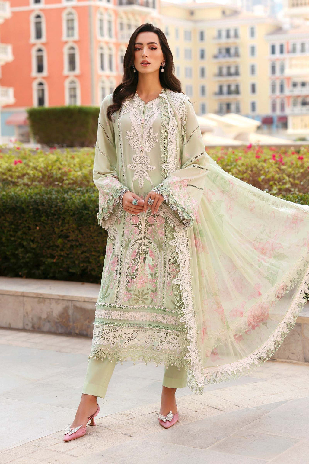 Maria B Luxury Lawn 3PCS Unstitched Collection 2026 | 11A - Mirha Fashion