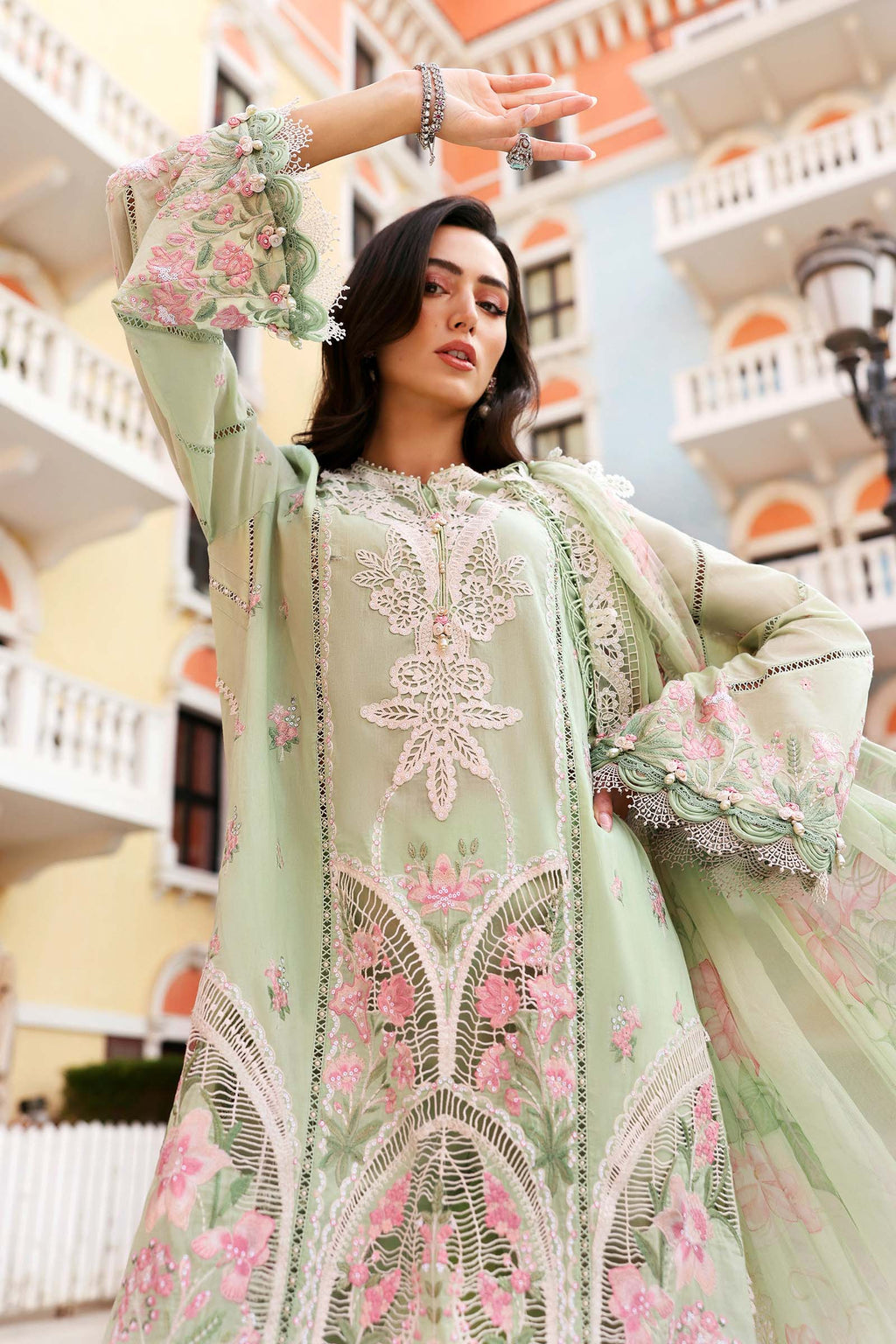 Maria B Luxury Lawn 3PCS Unstitched Collection 2026 | 11A - Mirha Fashion