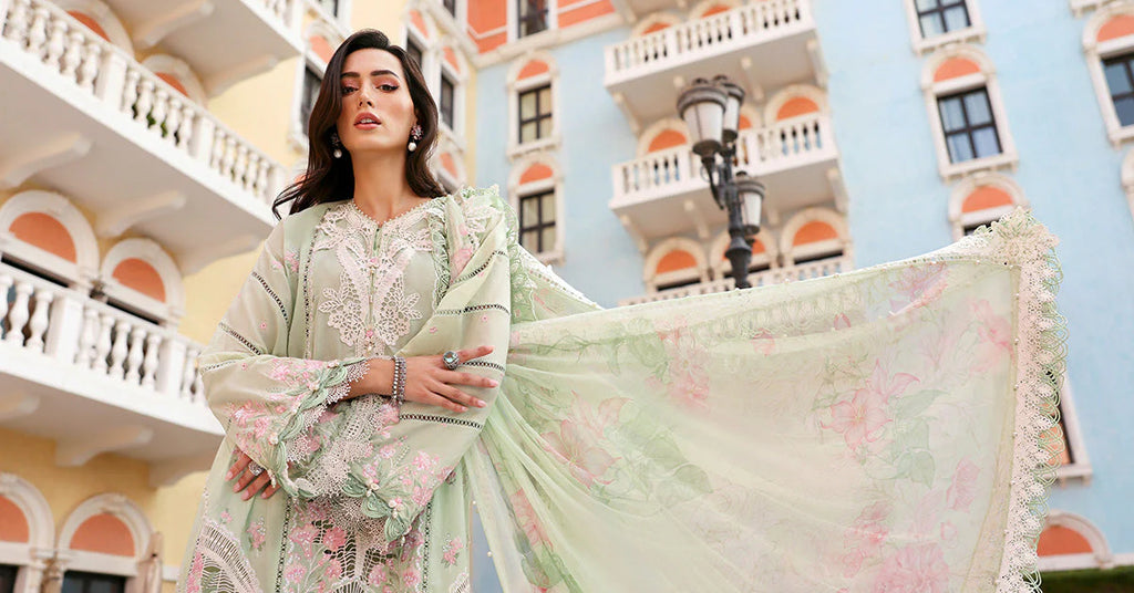 Maria B Luxury Lawn 3PCS Unstitched Collection 2026 | 11A - Mirha Fashion