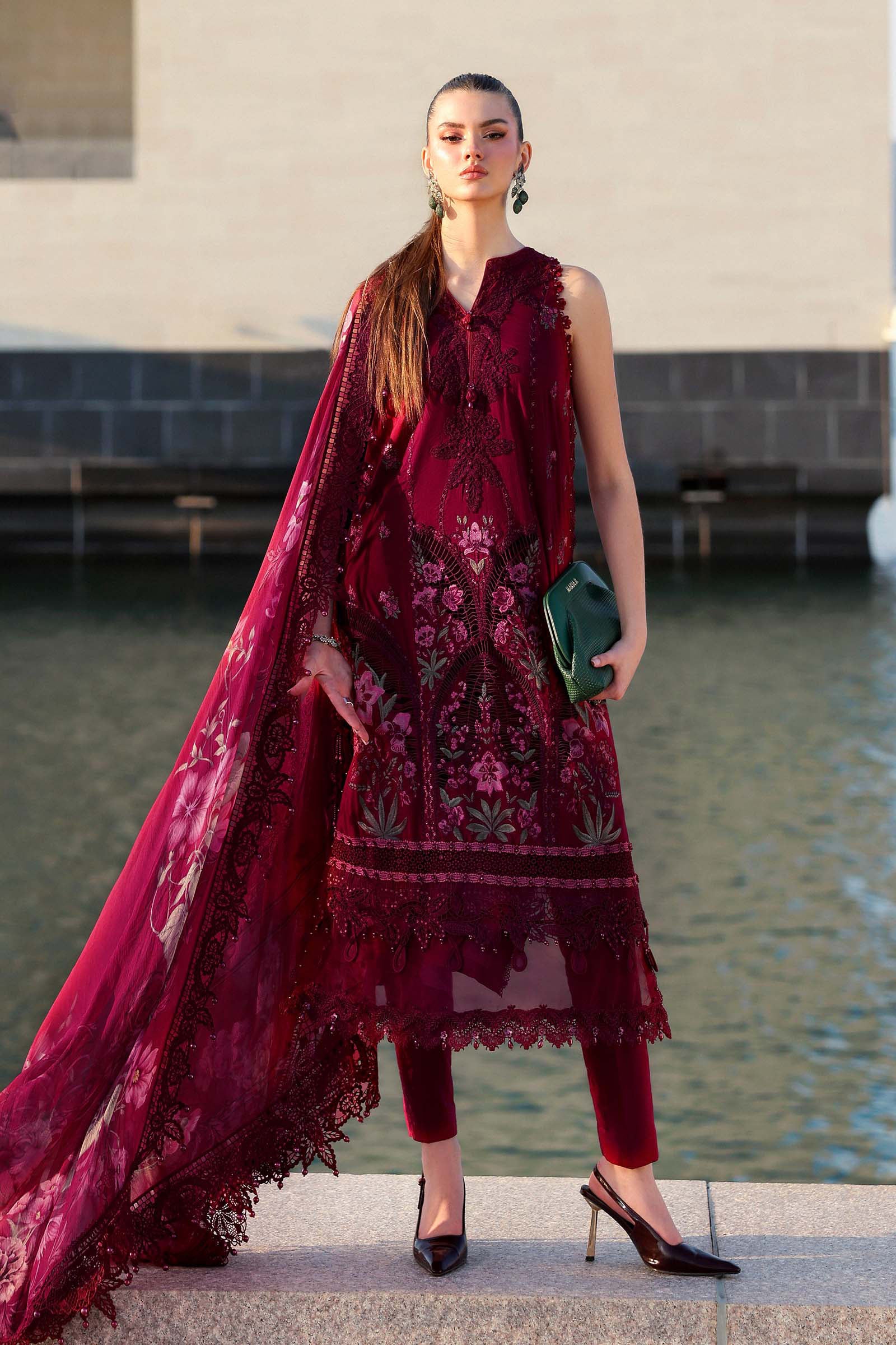 Maria B Luxury Lawn 3PCS Unstitched Collection 2026 | 11B - Mirha Fashion