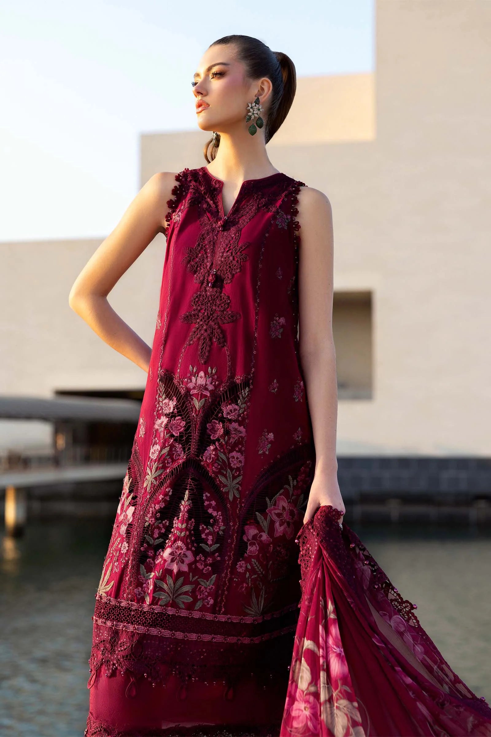 Maria B Luxury Lawn 3PCS Unstitched Collection 2026 | 11B - Mirha Fashion