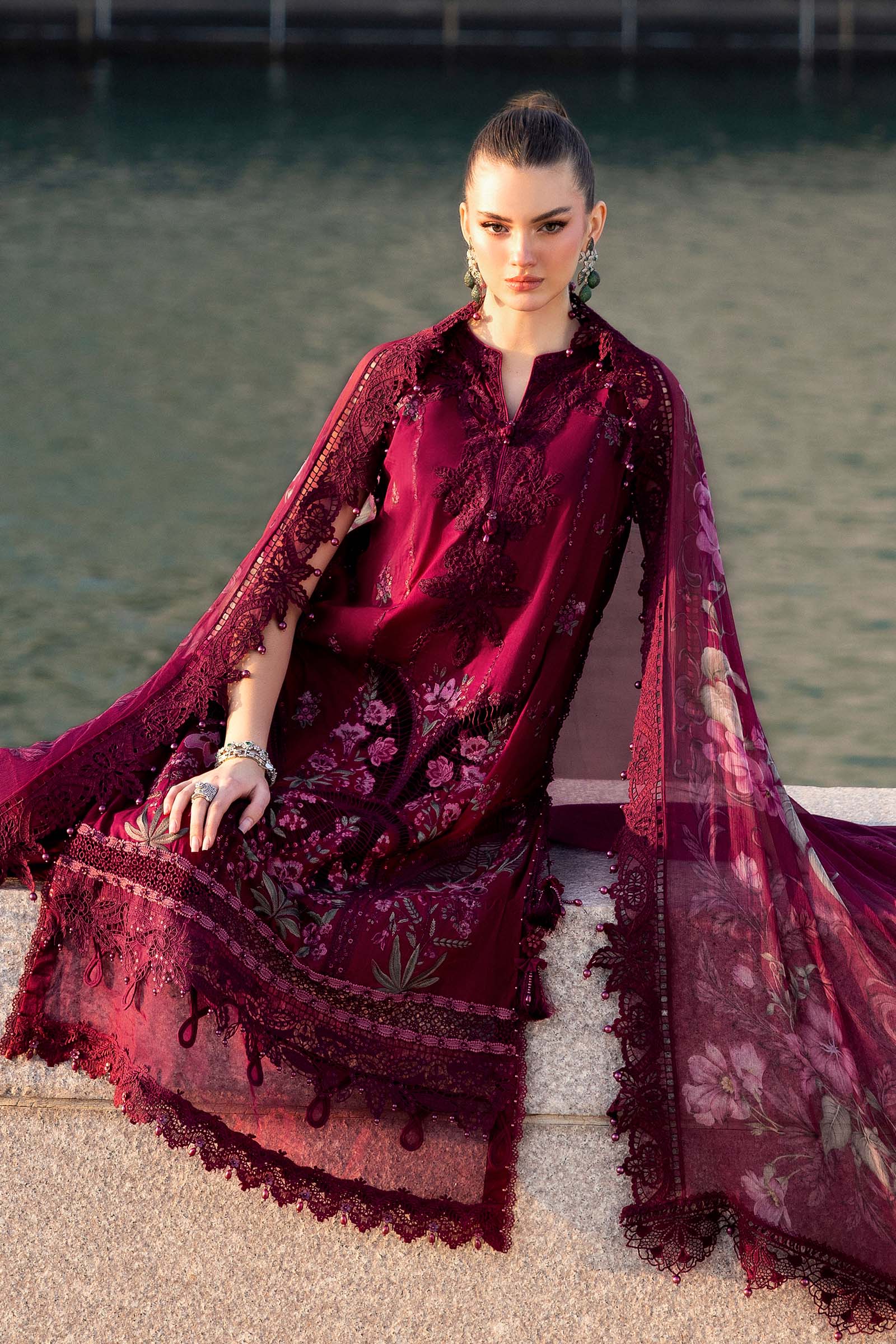 Maria B Luxury Lawn 3PCS Unstitched Collection 2026 | 11B - Mirha Fashion