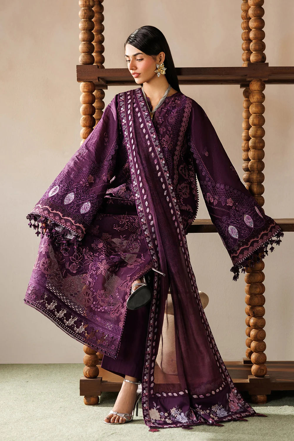 Baroque Eid Luxury Lawn Unstitched Collection 2026 | EL26-D02 - Mirha Fashion