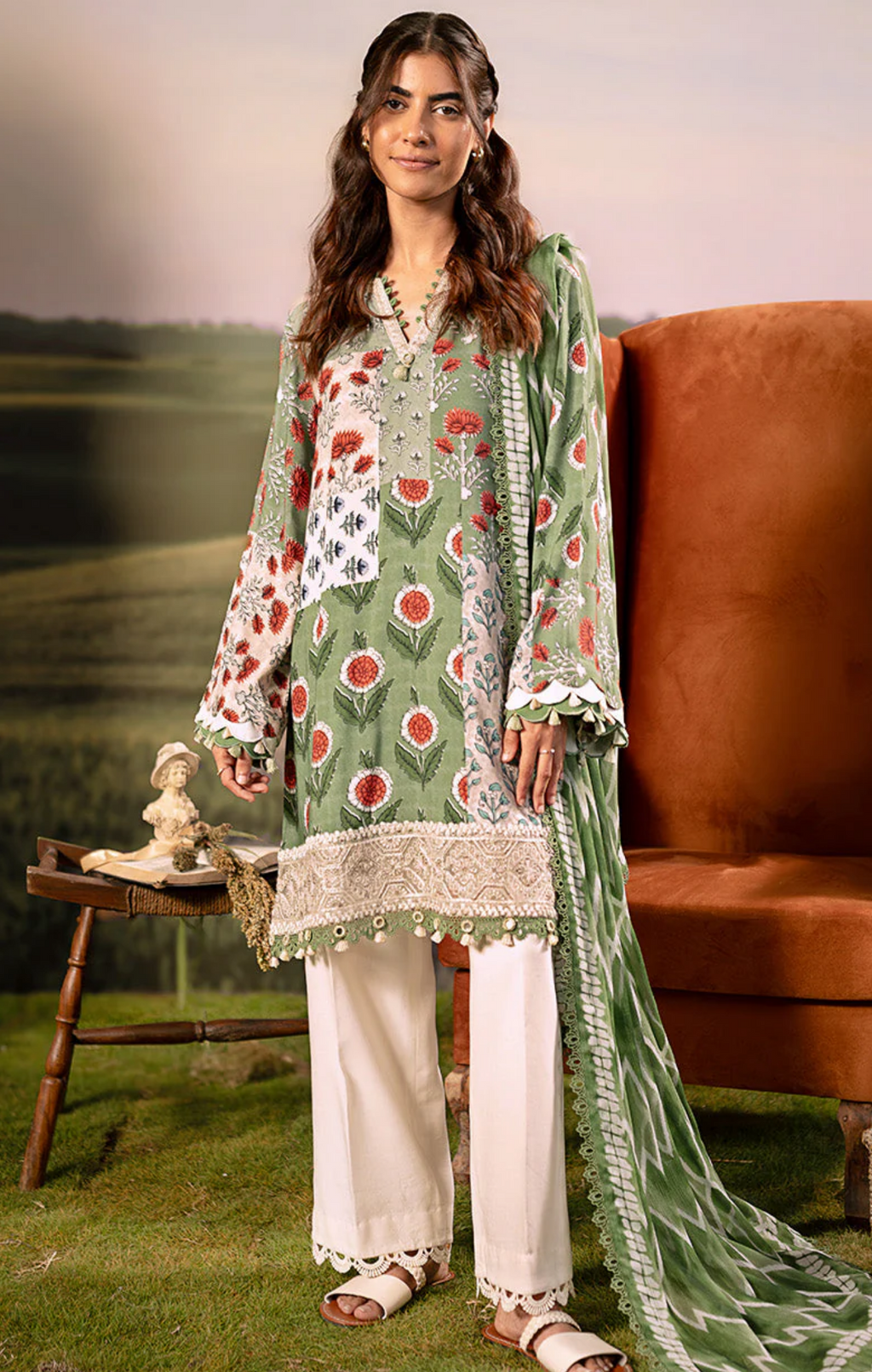 Maria B. MBasic Fall 2025 Collection – 3 Piece Unstitched Suit | 02B