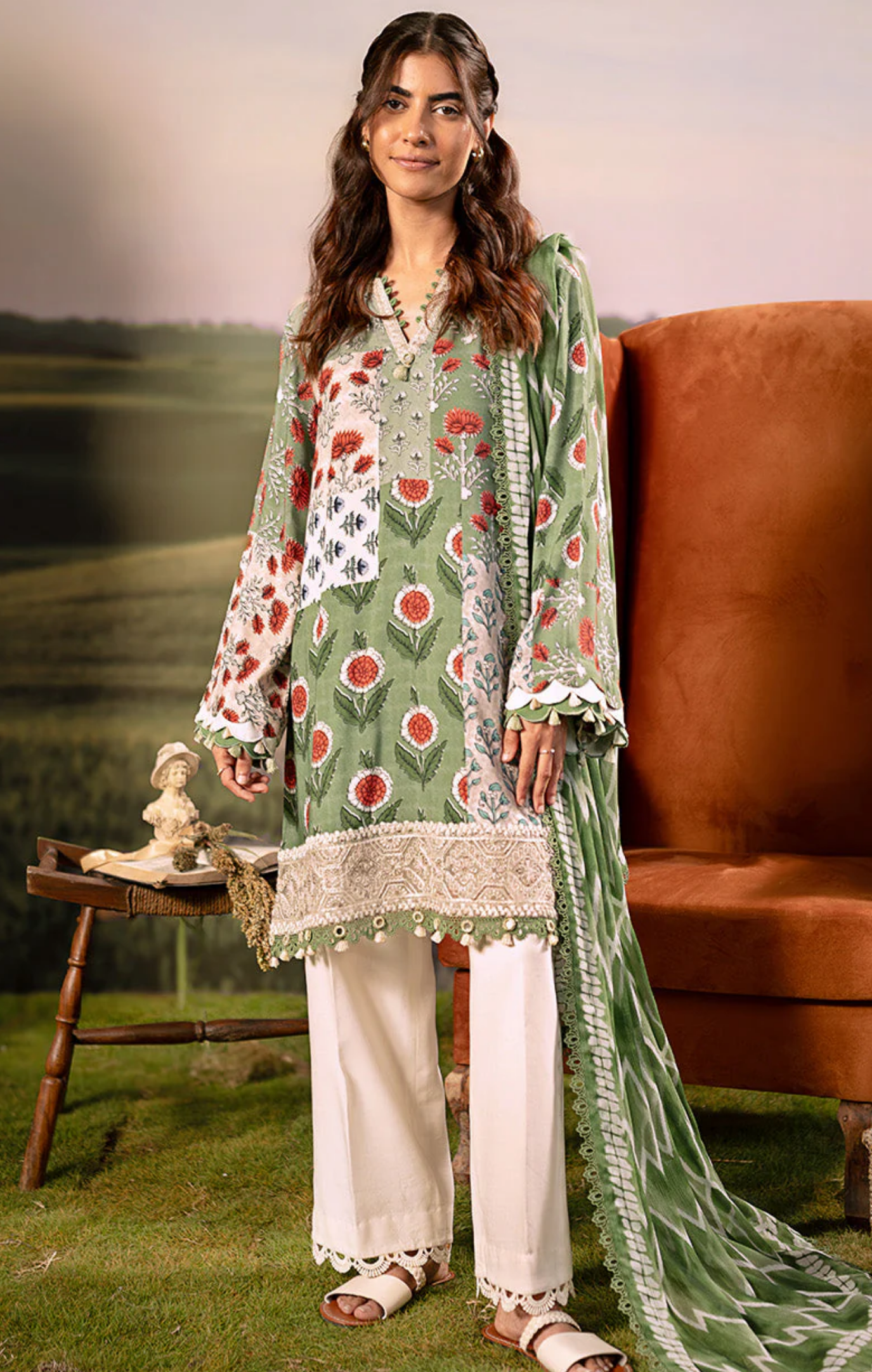 Maria B. MBasic Fall 2025 Collection – 3 Piece Unstitched Suit | 02B