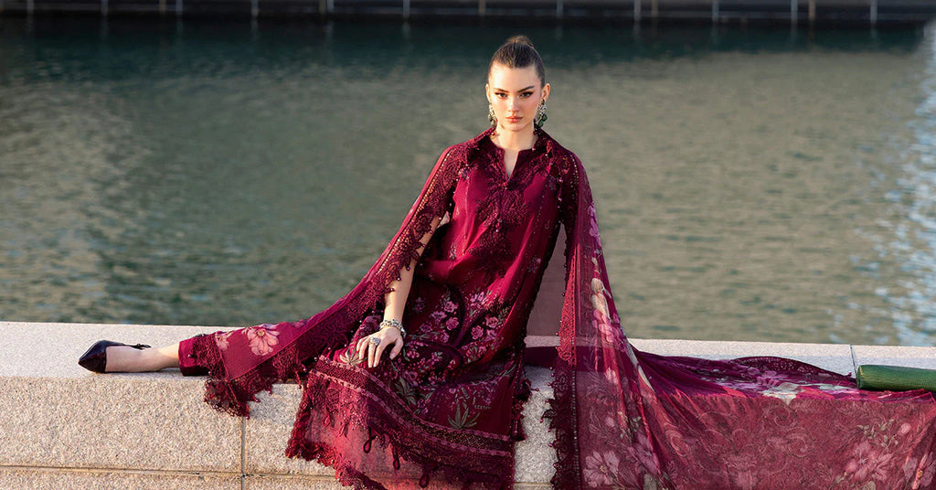 Maria B Luxury Lawn 3PCS Unstitched Collection 2026 | 11B - Mirha Fashion