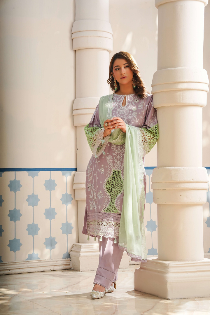 Shaanse Luxury Cotton Lumiere Drop-1 Ready to Wear Collection 2026 | Tea Pink